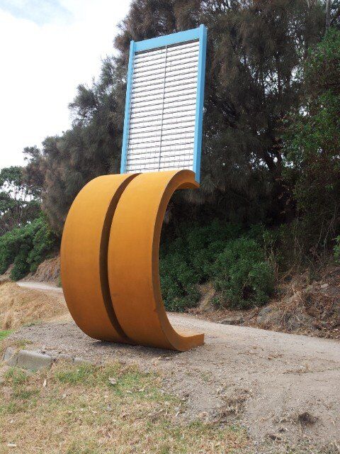 'VAJRASANA meditation' Land Fall Exhibition, Lorne Sculpture Biennale, Lara Nicholls curator.