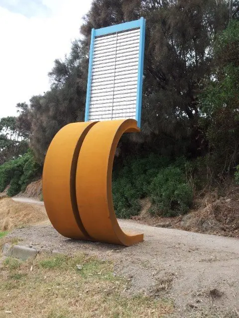 'VAJRASANA meditation' Land Fall Exhibition, Lorne Sculpture Biennale, Lara Nicholls curator.