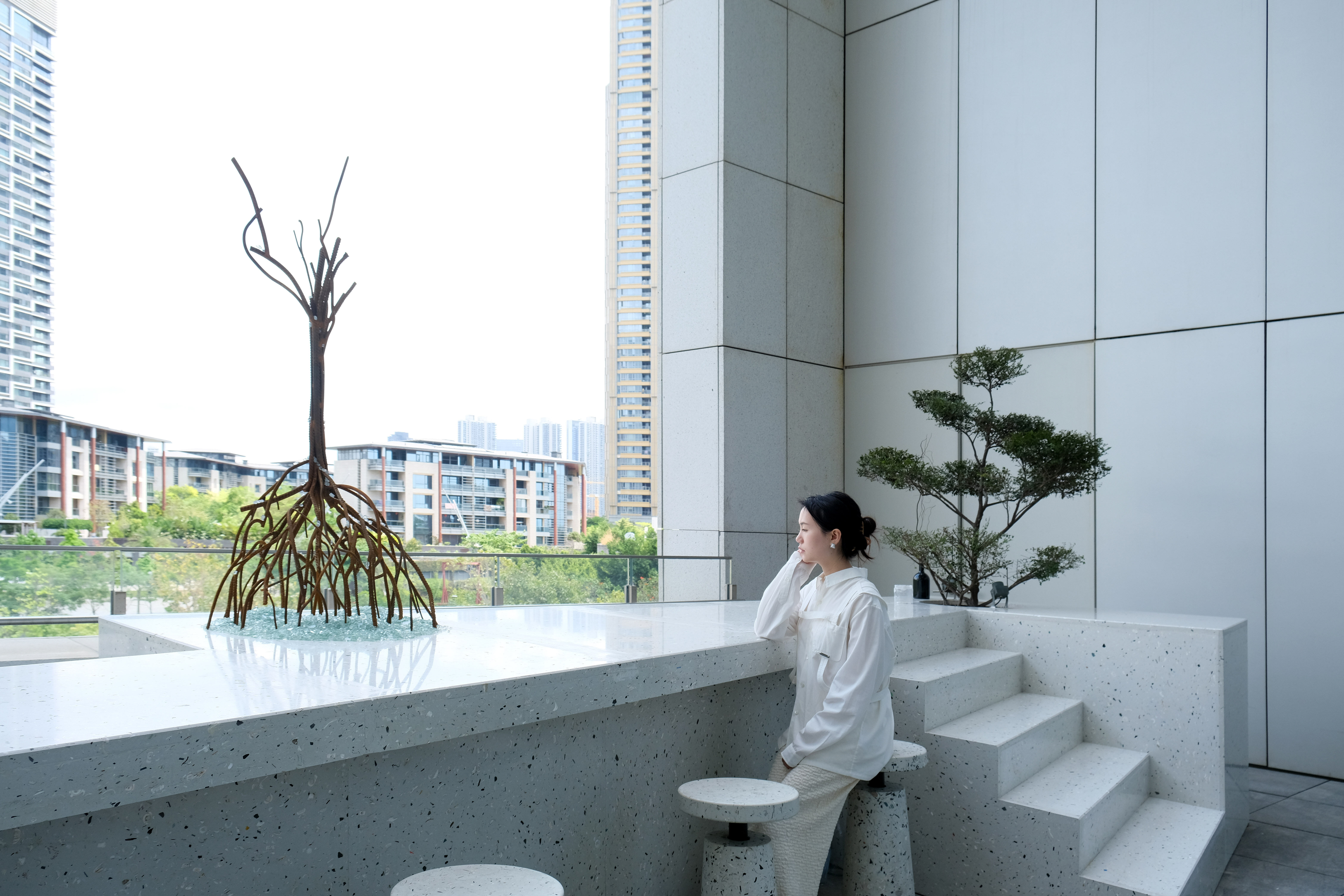 'Silicon Garden' part view balcony W.ONE SPACE, Shenzhen, China.